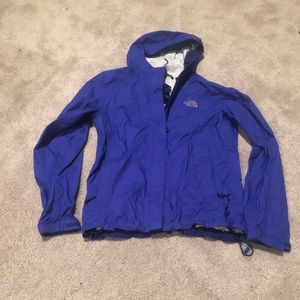 Bright blue/purple rain jacket